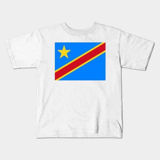 Flag of The Democratic Republic of The Congo Kids T-Shirt by COUNTRY FLAGS